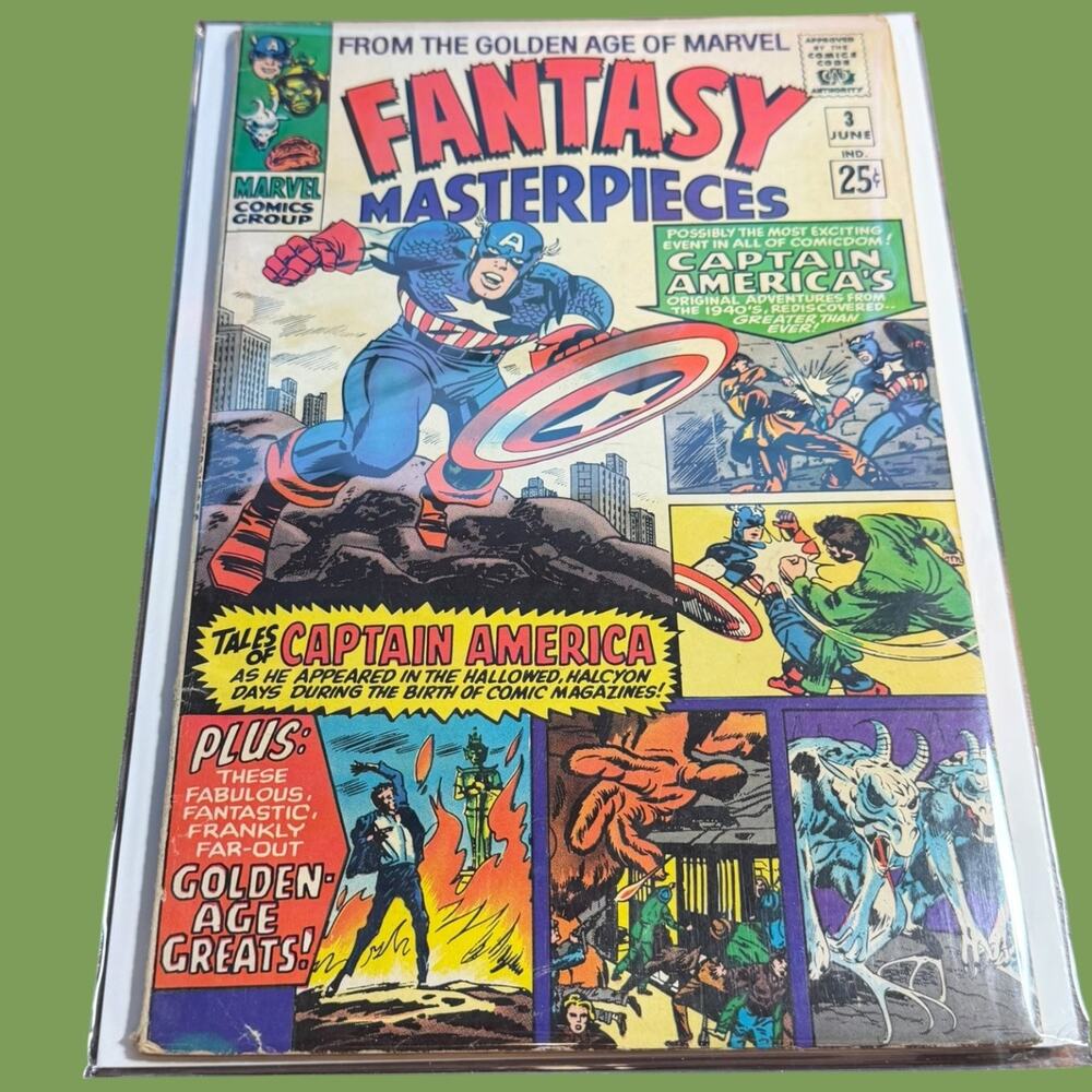 Fantasy Masterpieces #3 Captain America Golden Age Reprints Marvel Comics 1966